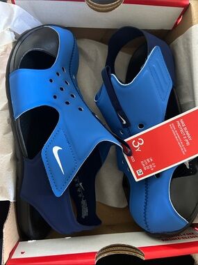 Nike Boys Blue Open-Toe Adjustable Sport Sandals